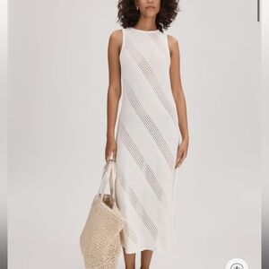 Reiss x FLORERE $350 white knit maxi dress size 6